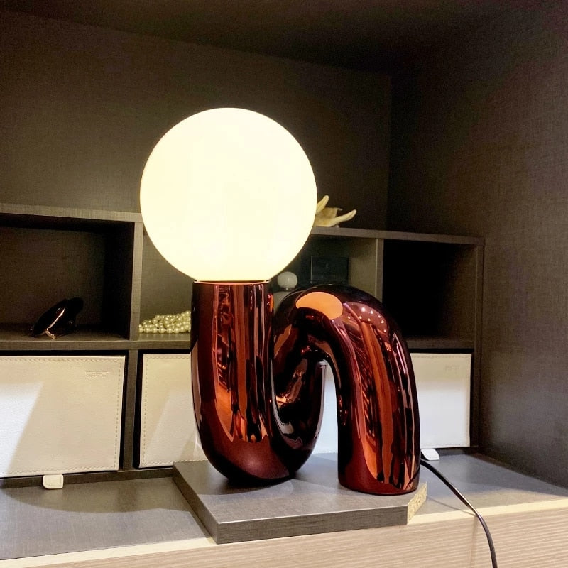 Shiny Glass Ball Led Table Lamp