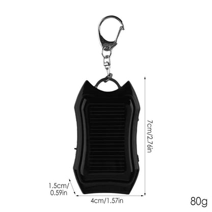 Keychain Solar Power Battery Charger With Flashlight