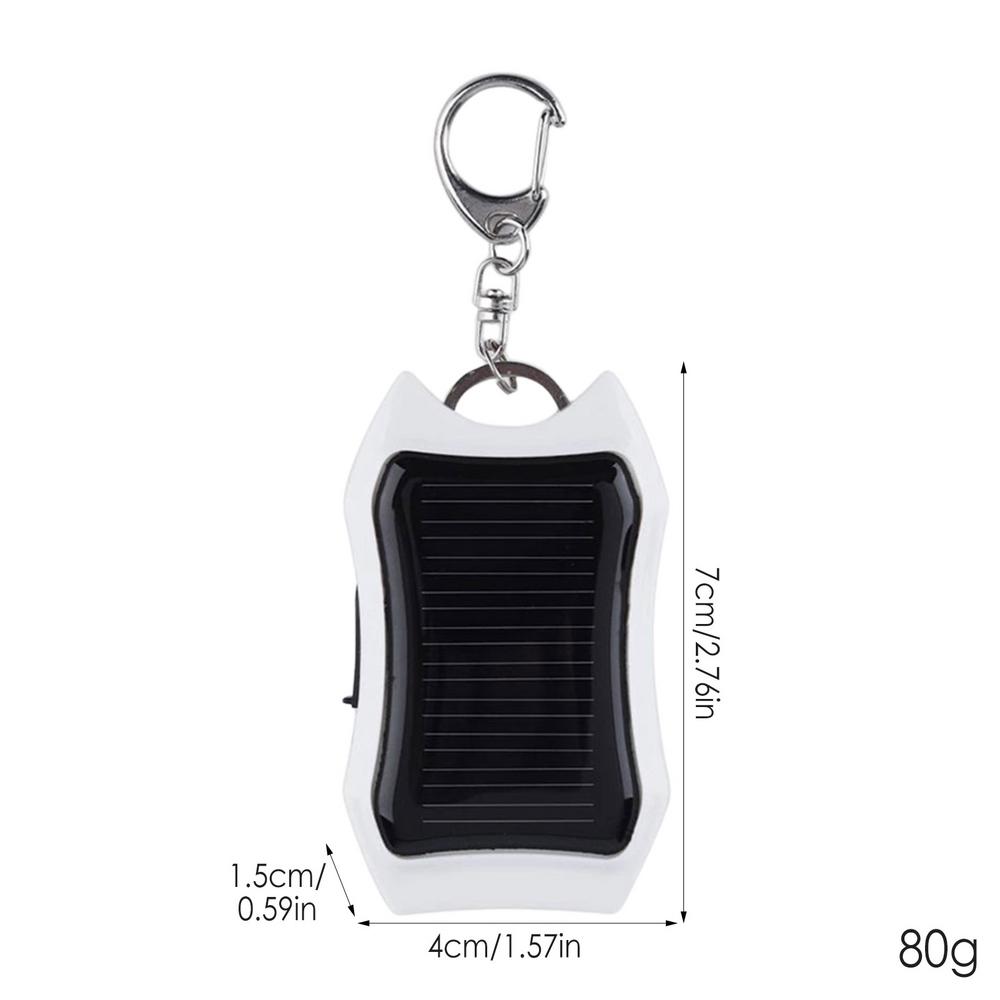 Keychain Solar Power Battery Charger With Flashlight