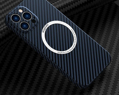 Indestructible Carbon Fiber Magnetic Wireless Charging iPhone Case On Sale