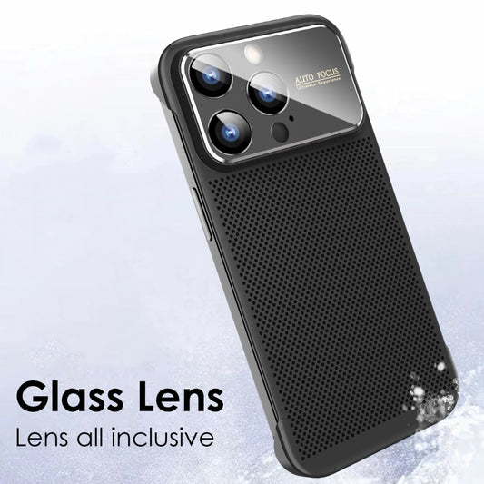 Cooling Case For iPhone with Big Window Glass Lens Protection