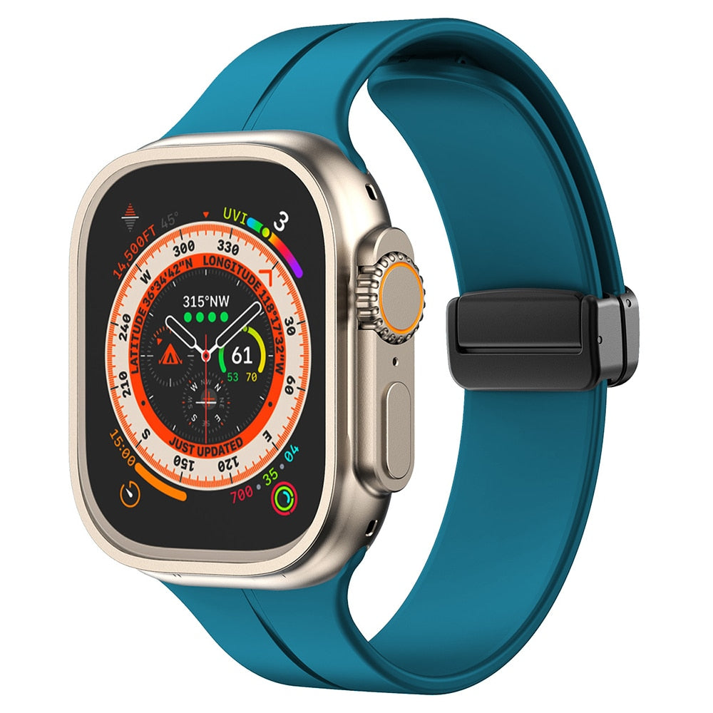 Silicone Magnetic Folding Band For Apple Watch