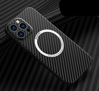 Indestructible Carbon Fiber Magnetic Wireless Charging iPhone Case On Sale