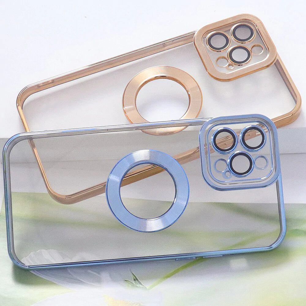 New Version 2.0 Transparent Electroplated iPhone Case With Camera Protector