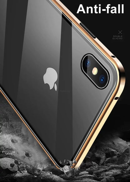 Anti Peep Antispy Magnetic Privacy Glass Case for iPhone