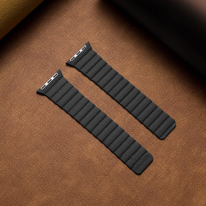 Leather Magnetic Loop Strap for Apple Watch Band on Sale