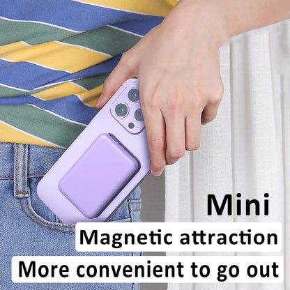 20000mAh Wireless Magnetic Mini Power Bank Portable High Capacity Charger