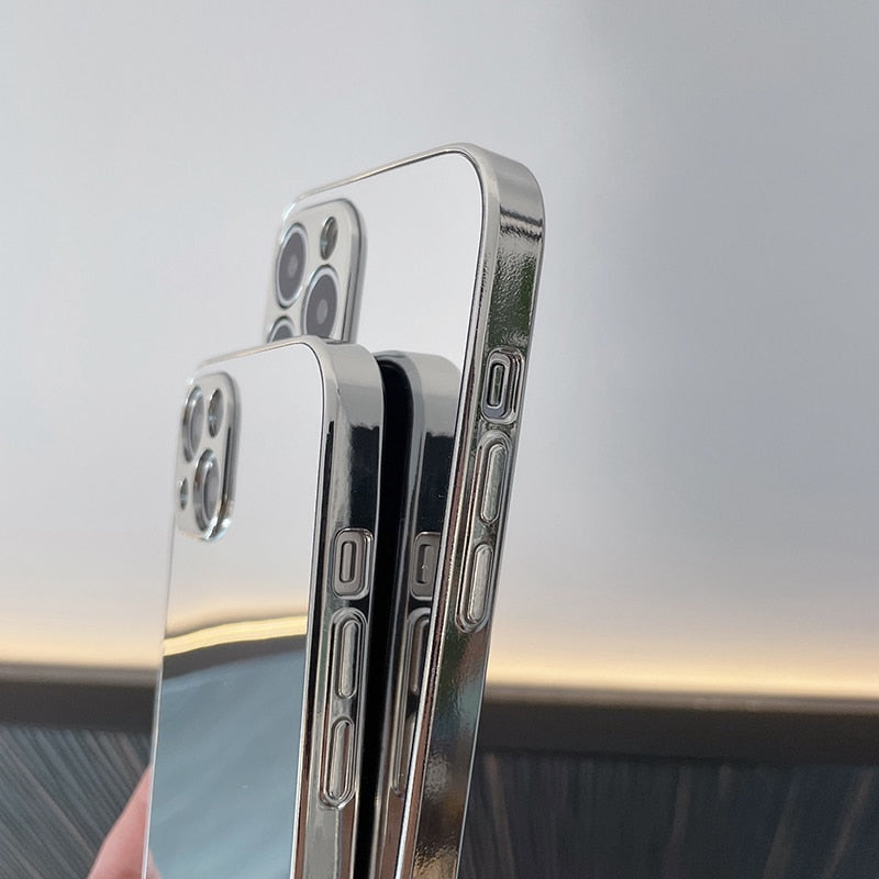 Silver Golden Mirror Shockproof Case for iPhone