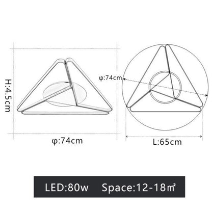Triangle Surface Shadows Modern Led Ceiling