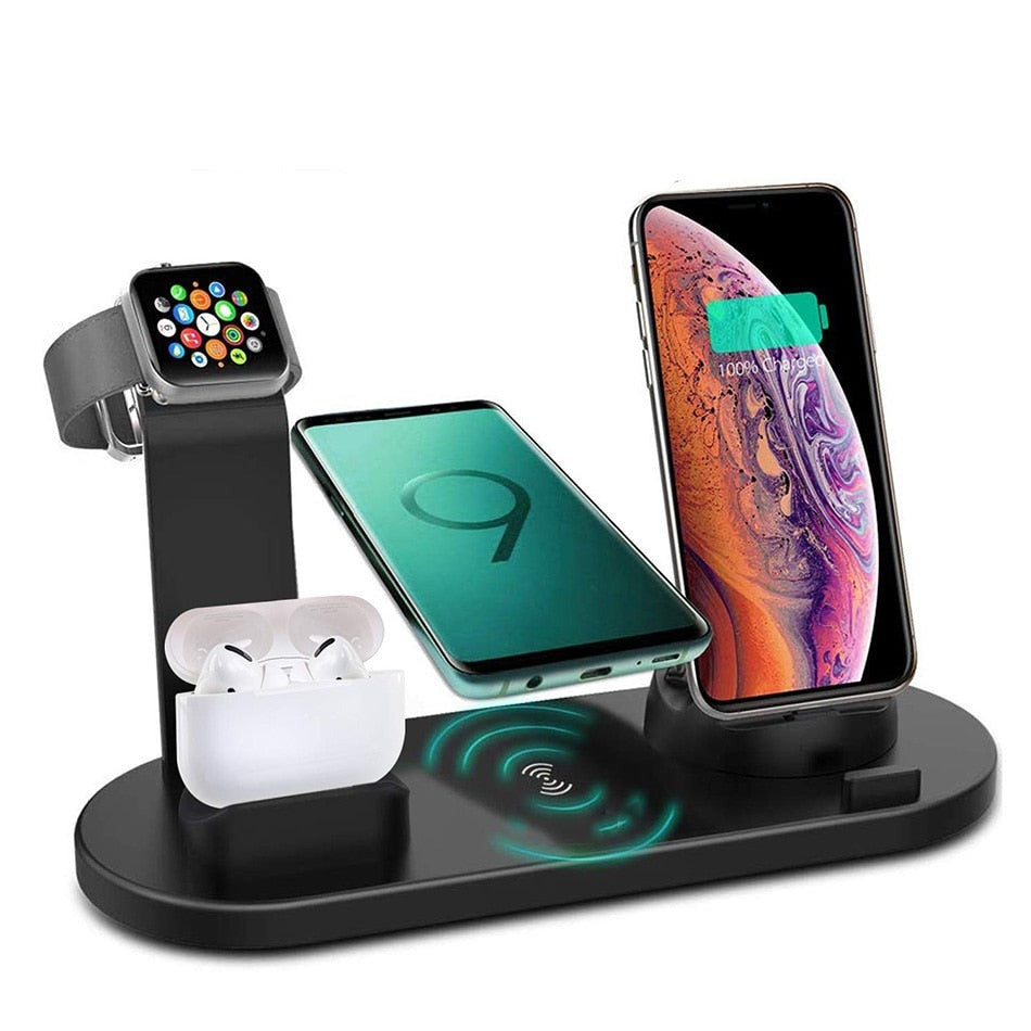 100W 7 in 1 Wireless Charger Stand Pad For iPhone