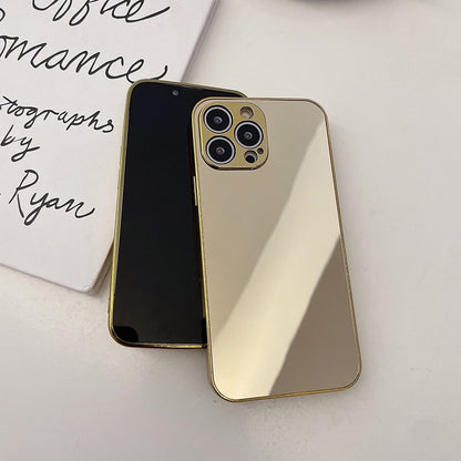 Silver Golden Mirror Shockproof Case for iPhone