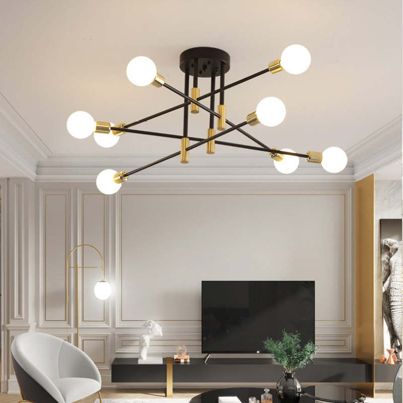 Modern Nordic Black LED Chandelier Pendant Light For Living Room, Bedroom