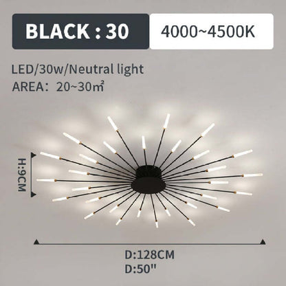 Industrial Style Fireworks LED Ceiling Light For Living Room, Bedroom