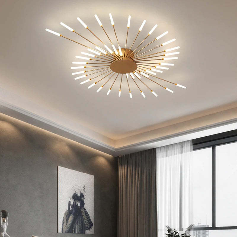 Lowry Flush-Mount Ceiling Light Fireworks