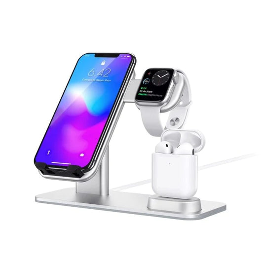 3 in 1 Aluminum Alloy Wireless Charging Station