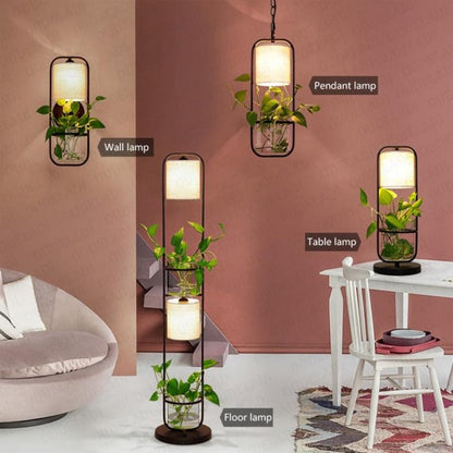 Modern Botanical Planter Lamp