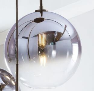 Nordic Glass Pendant Light Champagne Amber, Iconic Silver, Transparent