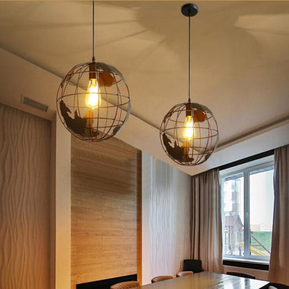 Modern Nordic World Globe Hanging Light