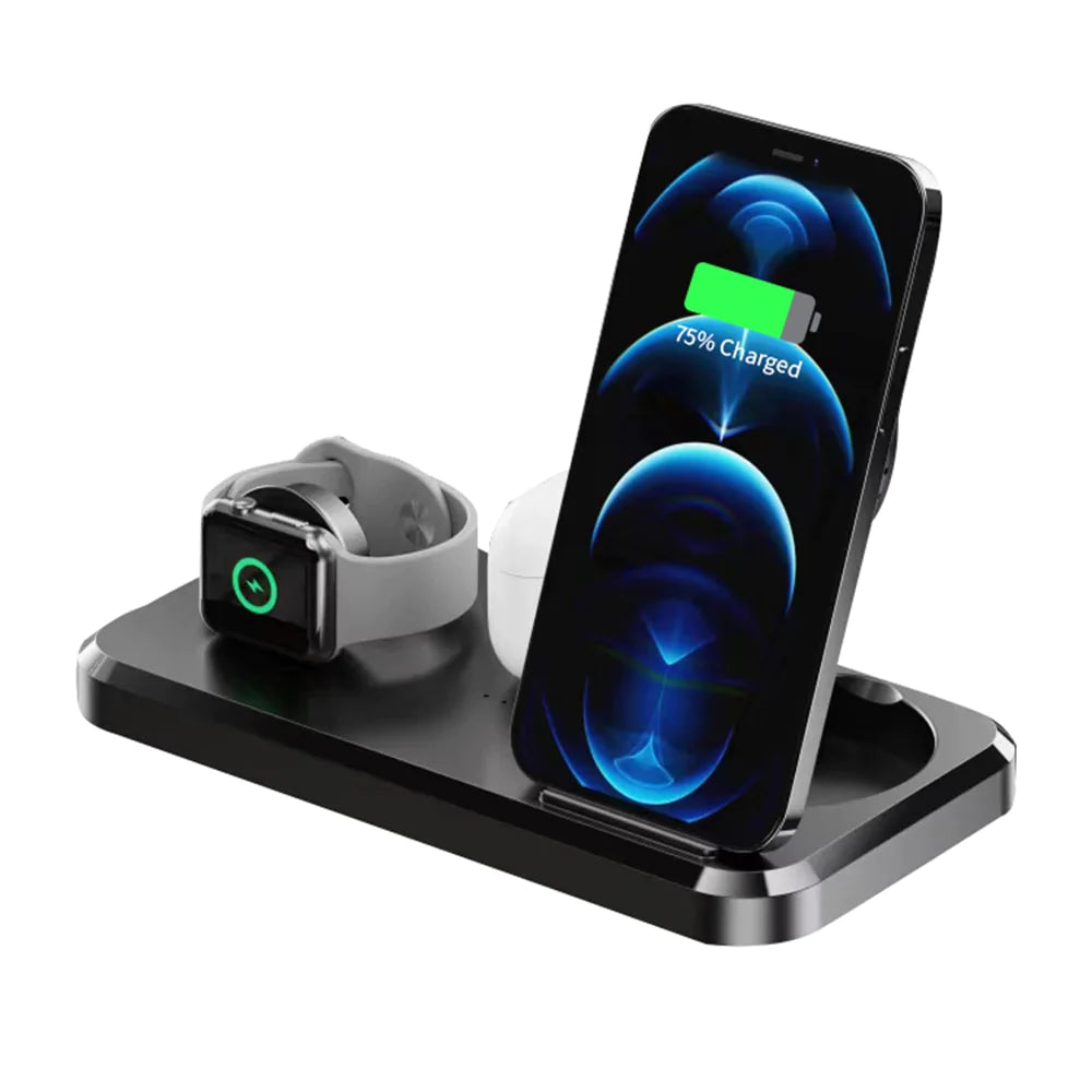 15W Qi Fast Wireless Foldable Charger Stand 3 in 1  For Apple AirPods Pro iWatch