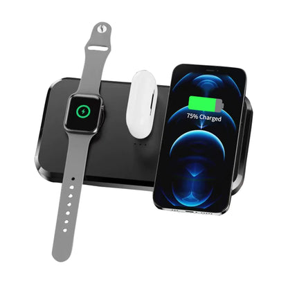 15W Qi Fast Wireless Foldable Charger Stand 3 in 1  For Apple AirPods Pro iWatch