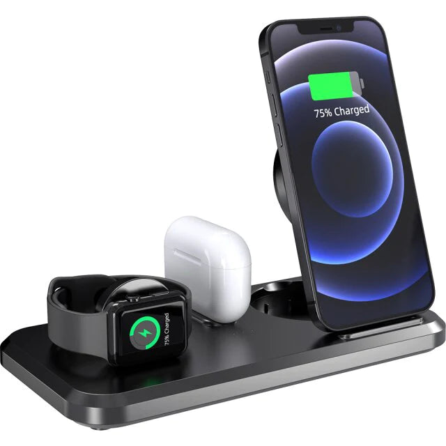 15W Qi Fast Wireless Foldable Charger Stand 3 in 1  For Apple AirPods Pro iWatch