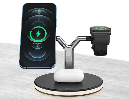 15W Fast Charging Dock Station 3 in 1 Magnetic Wireless Charger For iPhone For Apple Watch Airpods Qi Charger