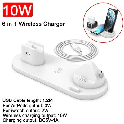 15W Fast Charging Dock Station 3 in 1 Magnetic Wireless Charger For iPhone For Apple Watch Airpods Qi Charger