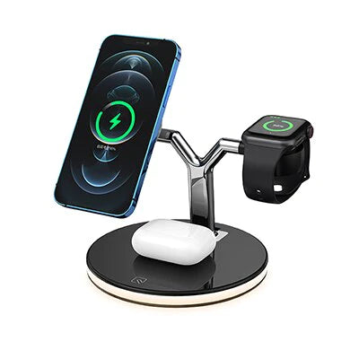 15W Fast Charging Dock Station 3 in 1 Magnetic Wireless Charger For iPhone For Apple Watch Airpods Qi Charger