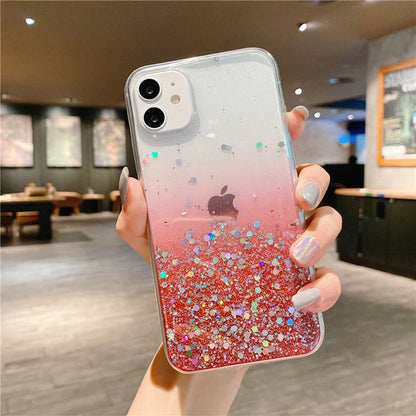 Clear Glitter Slim Phone Case For iPhone
