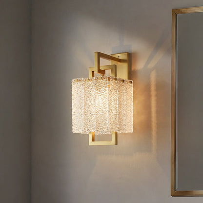 Modern Textured Glass Wall Sconce