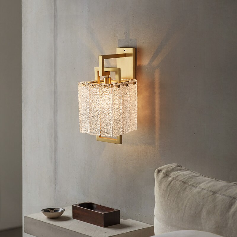 Modern Textured Glass Wall Sconce