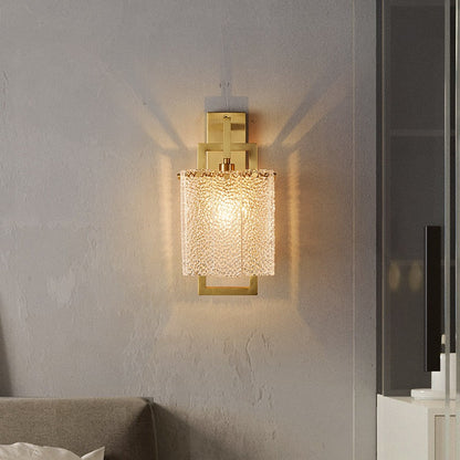 Modern Textured Glass Wall Sconce