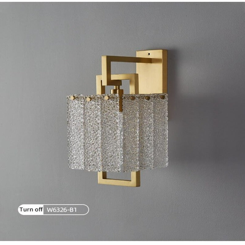 Modern Textured Glass Wall Sconce