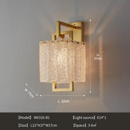 Modern Textured Glass Wall Sconce