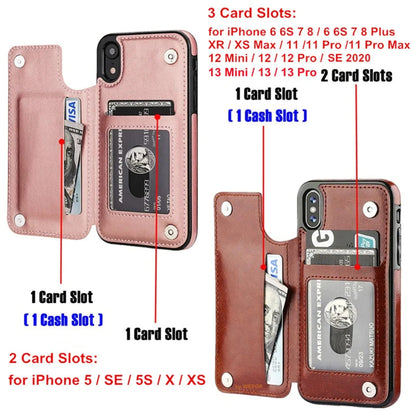 Wallet With Card Slot Leather Case For iPhone 15 14 Pro Max