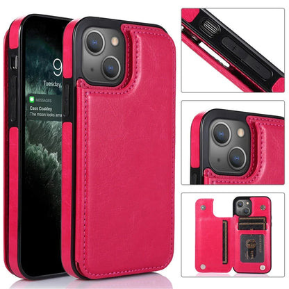 Wallet With Card Slot Leather Case For iPhone 15 14 Pro Max