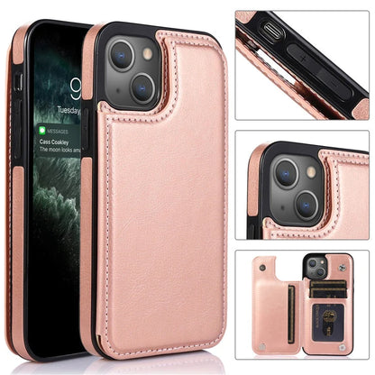 Wallet With Card Slot Leather Case For iPhone 15 14 Pro Max