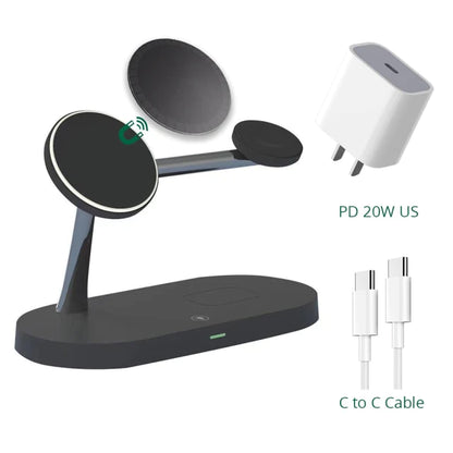 3 in 1 Magnetic Wireless Charger for iPhone Apple Watch Airpods Pro