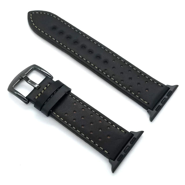 Perforated Leather Strap Band for Apple Watch