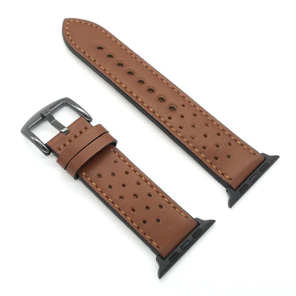 Perforated Leather Strap Band for Apple Watch