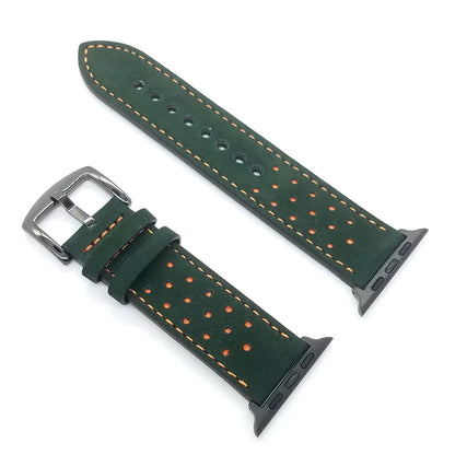 Perforated Leather Strap Band for Apple Watch