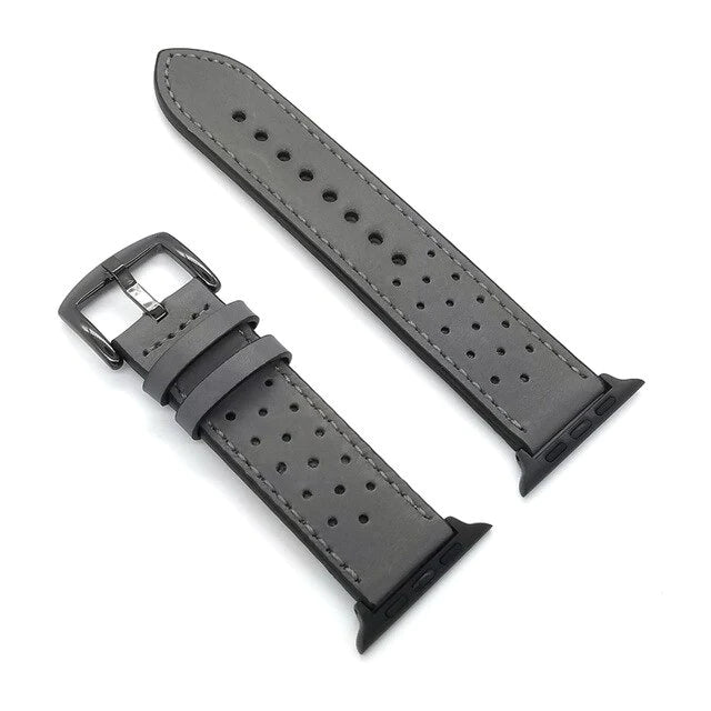 Perforated Leather Strap Band for Apple Watch